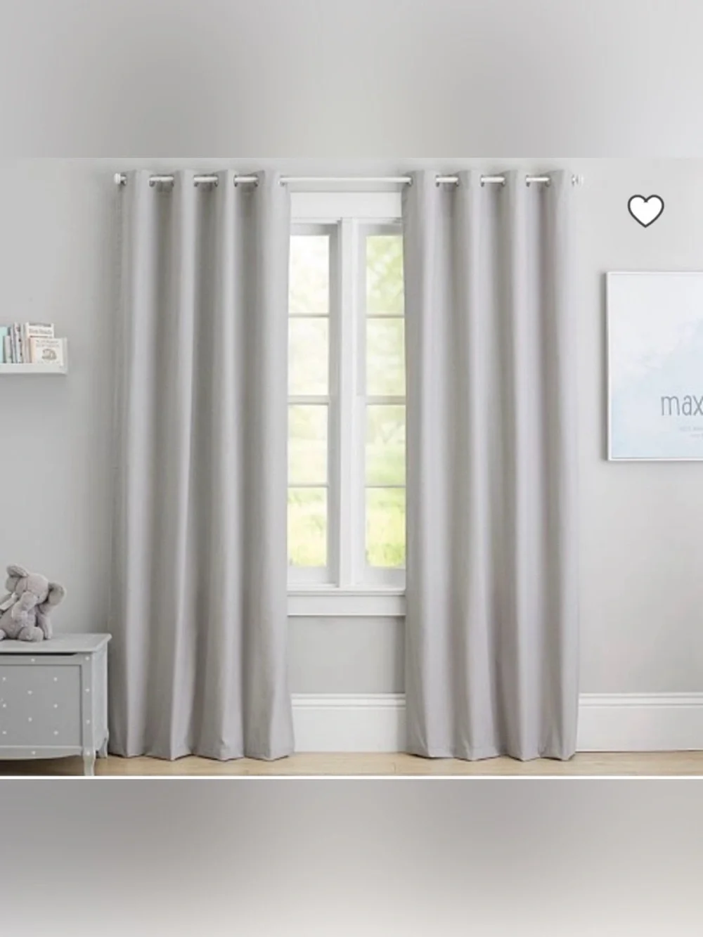 Pottery Barn Kids Hayden Gray Blackout Curtains - 4 panels